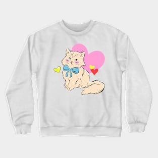 Cat Hand Drawn Cute Crewneck Sweatshirt